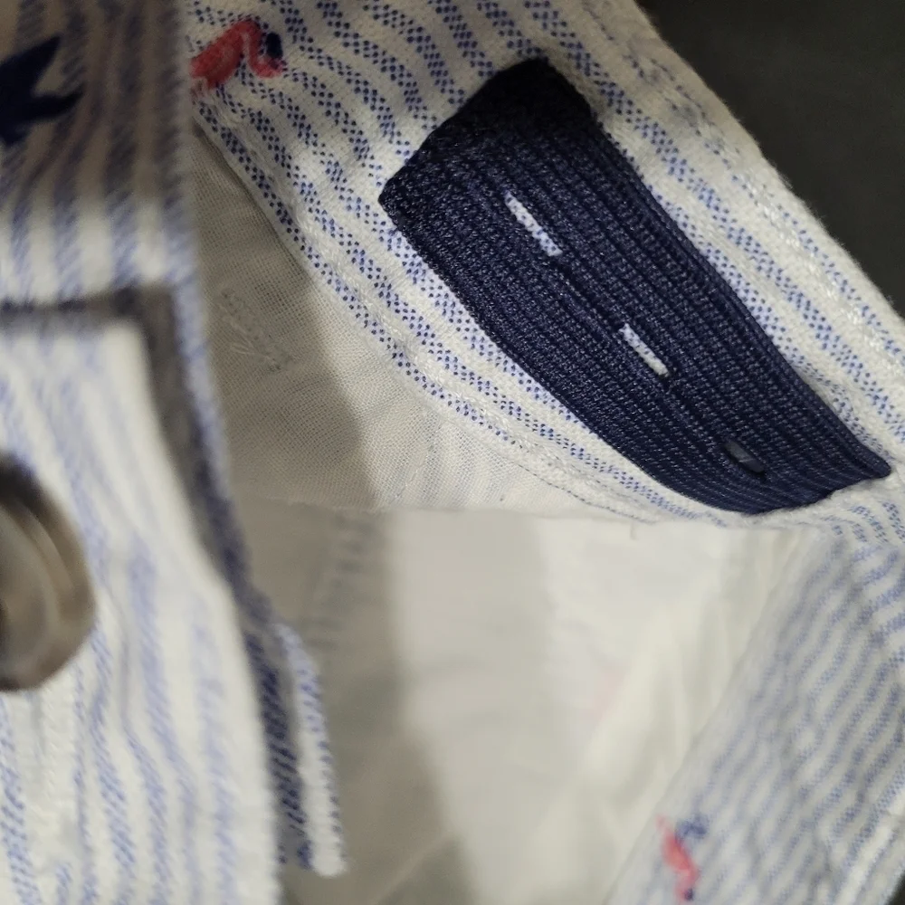 Children's Place Flamingo Striped Chino Shorts Size 12‎